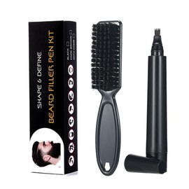 Unbranded Dark Brown Beard Filling Pen Kit Salon Hair Engraving Styling Eyebrow Tool