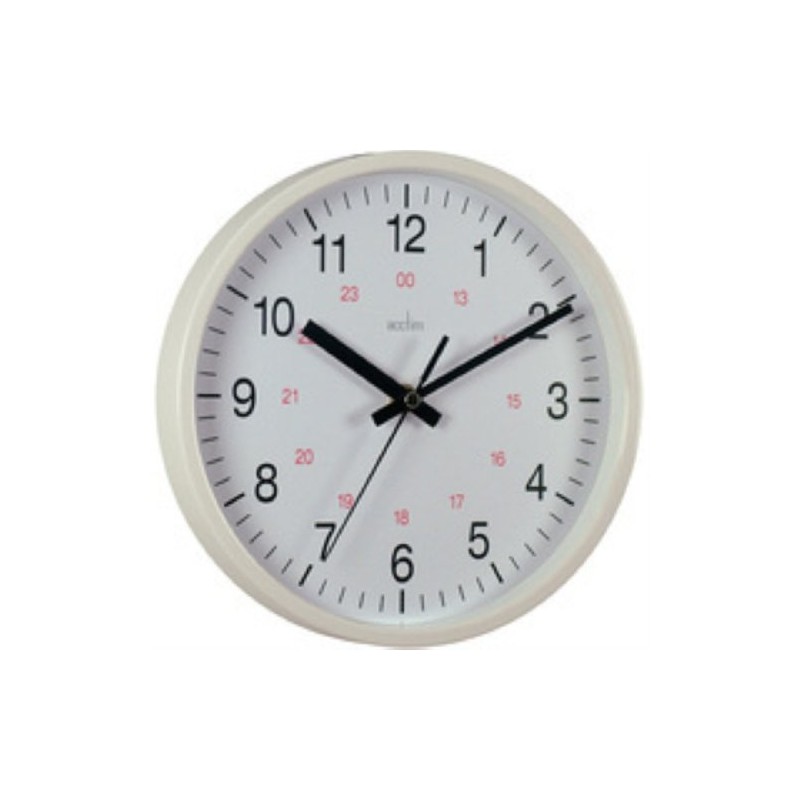 Acctim Metro 14" Wall Clock Quartz 12/24 Hour Dial Easy