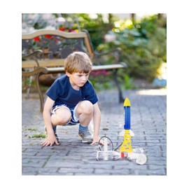 PLAYSTEM Outdoor Water Powered Rocket Physics Learning Set-with Rocket Tail, Body and Pump DIY Rocket Science Experiment Kit- Space STEM Outdoor Toys Gift for Kids,Teens, Boys & Girls