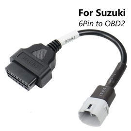 6 Pin to 16 Pin Adapter Cable OBD2 Engine Fault Diagnosis and Detector Fits for Suzuki Motorcycles OBD Adapter