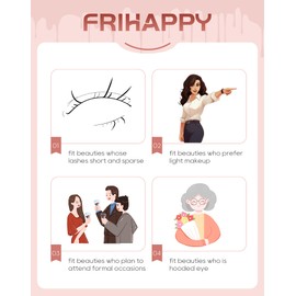 Lashes Eyelashes Lashes Wispy False Eyelashes Natural Eyelashes Mink Lashes, Frihappy Lashes 5 Pairs Frihappy SP12-Sweetie