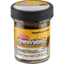 PowerBait Natural Glitter Trout Bait Black Brown 50g