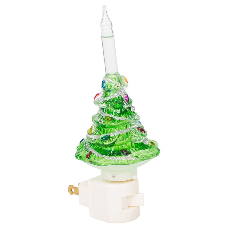 Roman 33676-7" Christmas Tree Bubble Light Night Light