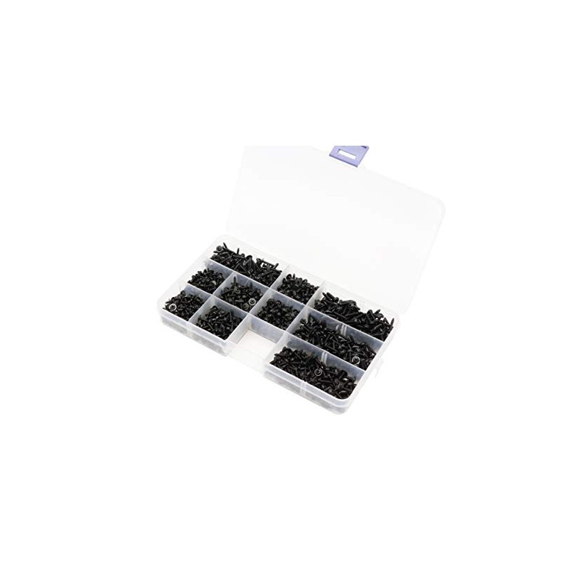 LBY 1000pcs M2.3 M2.6 Truss Head Self-Tapping Screws, Wafer and