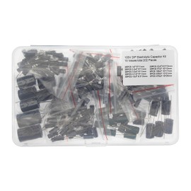 10 Values Total 202 Pieces 100V DIP Electrolytic Capacitor Kit 1uF 2.2uF 3.3uF 4.7uF 10uF 22uF 47uF 100uF 220uF 470uF