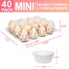 LotFancy Mini Cupcake Containers, 12 Count, 40 Pack, Clear Plastic