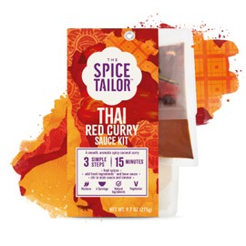 Spice Tailor 3 Simple Steps Restaurant Quality Meals in Minutes Kits Ready in 10 Minutes (6 Pack, Thai Red Curry)