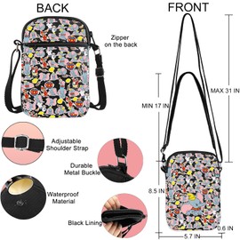 JNIAP Fly Elephant Crossbody Bag Elephant Lover Gifts Fly Elephants Shoulder Bag, Elephant Bl Cb