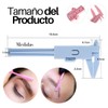 8 PIEZAS - Hilo Entintado Diseño Cejas Plantilla Mini Calibrador