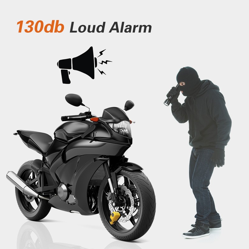 Bicycle Disc Brake Alarm Lock Waterproof Anti-theft Security Wheel Disc