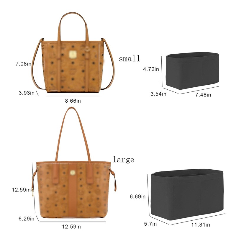 Lckaey purse insert for mcm tote tote bags felt insert