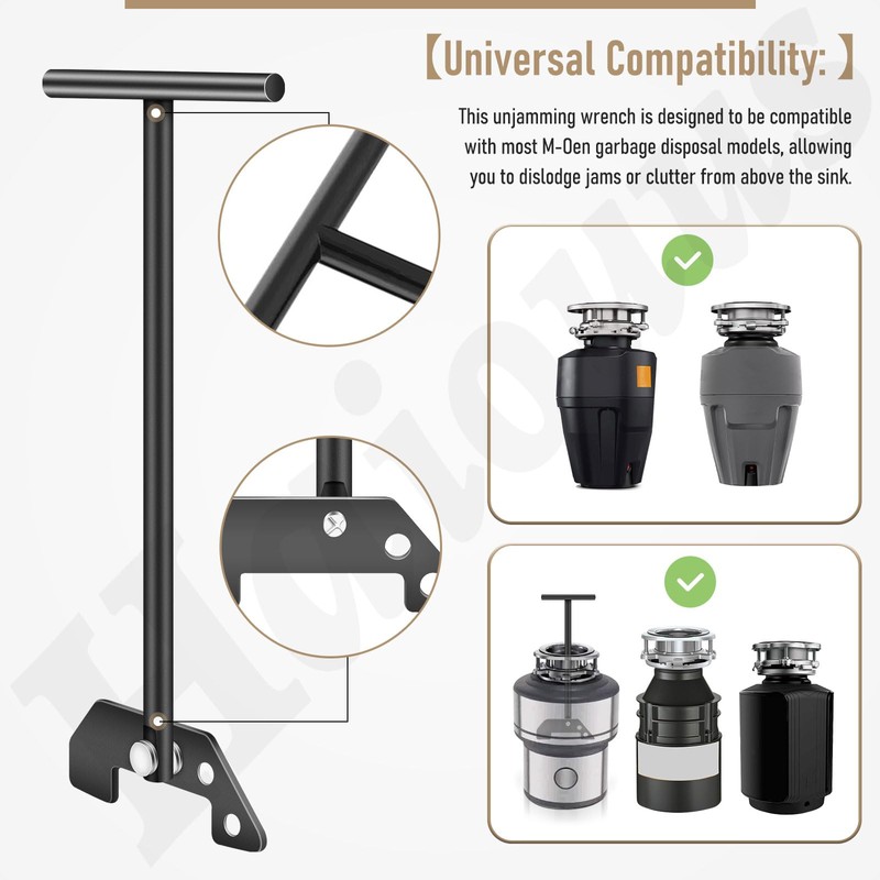 Haiouus Garbage Disposer Unjamming Wrench Compatible With MOen Garbage Disposals,