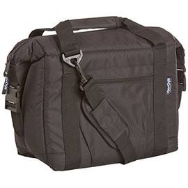 NorChill 12 Can Voyager Series Insulated Soft Sided Cooler Bag, Black