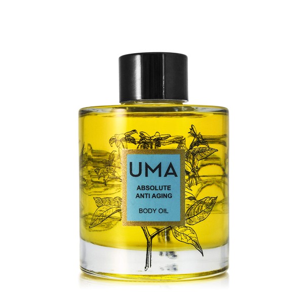UMA Absolute Anti Aging Body Oil | 100% Organic Ayurvedic Essential Oils for Skin Hydration & Glow | Daily Moisturizer Combats Dullness & Dryness (3.4 fl oz | 100 ml)