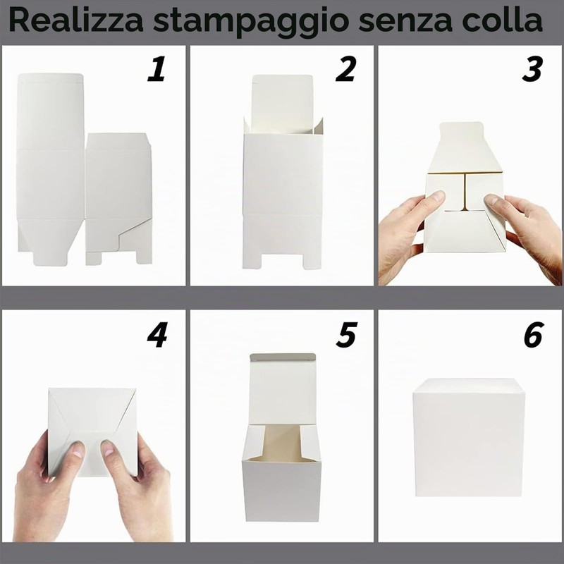 Set di 50 piccole scatole regalo bianche, 7 x 7