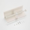 BGL Double Toilet Paper Holder with Shelf White Stainless Steel