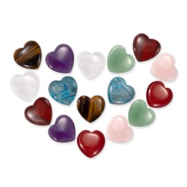 Heart Healing Crystals Natural Crystals Stones Heart Stones Gemstone for Meditation Chakra Reiki Energy Balancing Pack of 16