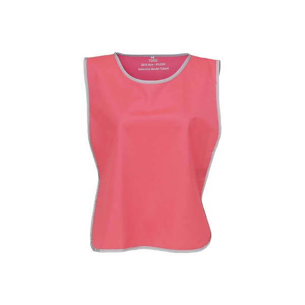 Yoko Men's Yk009/Hvj259 Hi-Vis Reflective Border Tabard - Flu