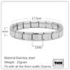Quiges Italian Bracelet – 9 mm Laser Etched Italian Style