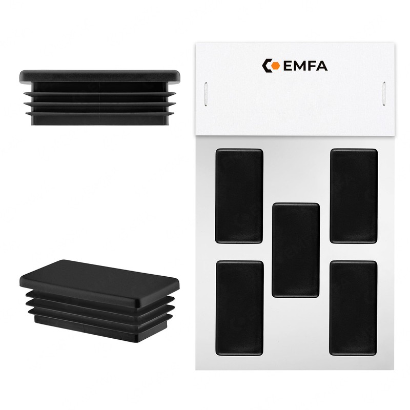 Round Plastic Plugs / Lamellar Plugs / Push-in Caps, black,