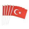 5 Pack Turkey Mini HandHeld Stick Flag,Suitable For Various Holiday