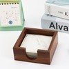 MultiBey Wooden Walnut Sticky Note Pad Holder for Desk, Memo