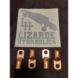 Lizarde Hydraulics Lowrider Hydraulics, 2/0 awg 3/8 hole Copper cable lugs *Choose your quantity