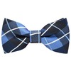 Carahere Boy's Handmade Pre-Tied Patterned Bow Ties (One Size, Blue