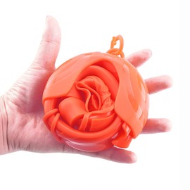 Roll-up Snorkel, Silicone Foldable Snorkel with Compact Storage Case, Freediving and Snorkeling Snorkel, Wet Breathing Tube for Freediving, Diving, and Snorkeling Black