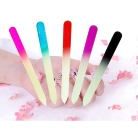 KADS 5 PCS Crystal Glass Nail Files