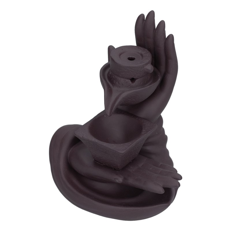 Backflow Incense Burner Smoke Waterfall Ceramic Incense Holder Aroma Burner
