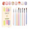 Gaoy 8 Pzs Pinceles Para Nail Art, Herramientas De Diseño...