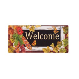 Evergreen Fall Corn Sassafras Interchangeable Doormat | Fron Door Welcome Mat for Entrance Outdoor and Indoor | 22 x 10 Inches Switch Mat Insert