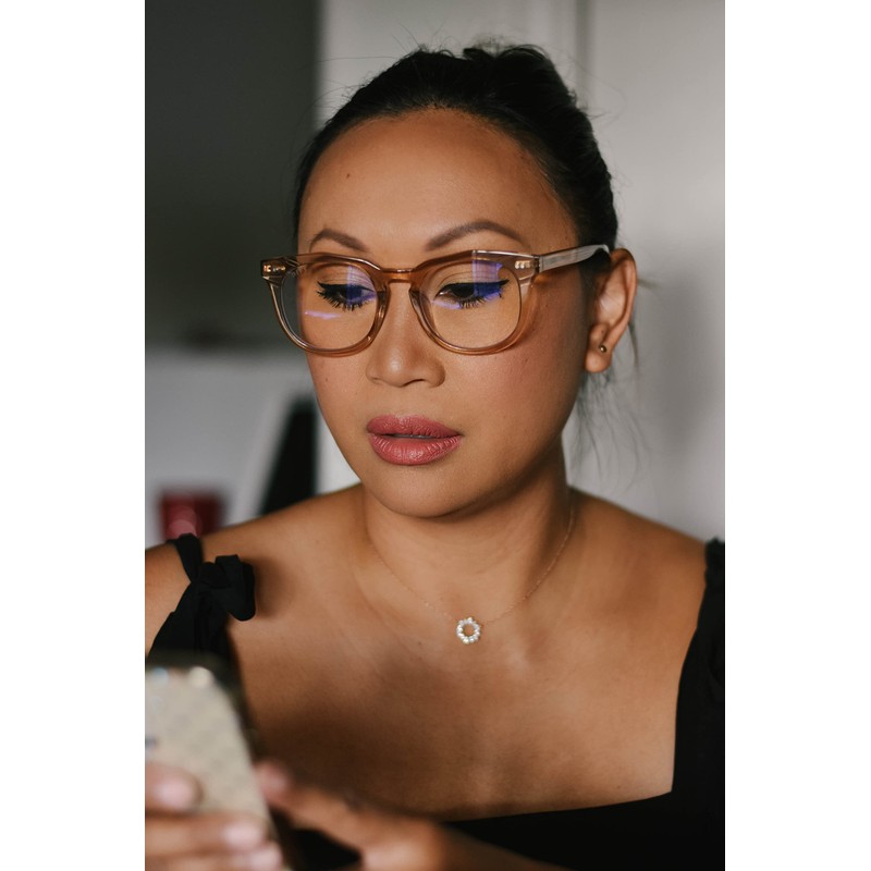 DIFF Weston Designer Square Computer Blue Light Blocking Glasses women