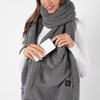 OHS Scarf with Pockets Teddy Fleece, Electric Fluffy Heated Scarf