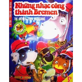 The Bremen Town Musicians Vietnamese/English Children's Bilingual Book with Stickers