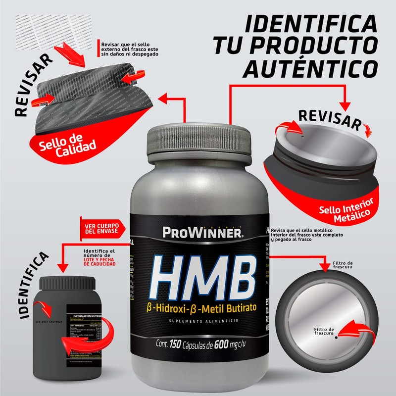 ProWinner | HMB (Hidroxy Metil Butirato) 150 Cápsulas