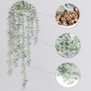 BACAMA Decorative Hanging Plants for Shelf, Faux Ivy Eucalyptus Vine,