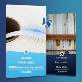 BAOSHISHAN 1/2'' x 1000ft (300m) Woven Cord Strapping Roll, 1800lbs Heavy Duty Banding Pallet Strapping Kit, with Self-Dispensing Box