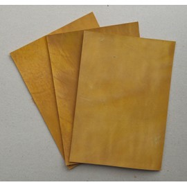 HAPPER STUDIO Cowhide Pull-Up Crazy Horse Leather Real Leather Sheets for Crafts (3, Light Brown 2.3mm, A4 (210 x 297mm))