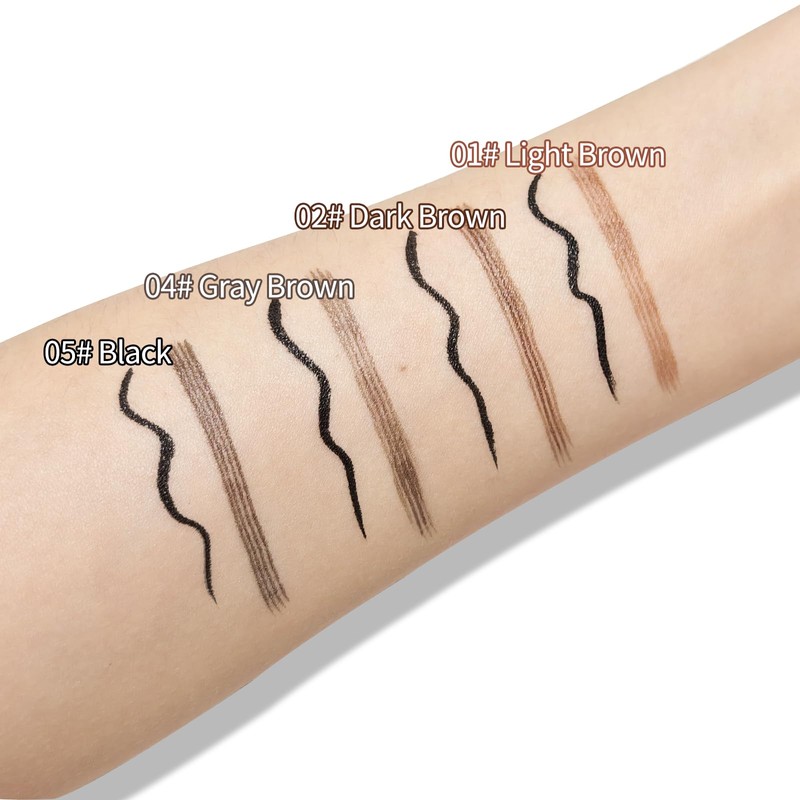 Erinde 2PCS Waterproof Microblading Eyebrow Pen, 4 Fork Tip 3D