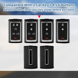T-carbon Key Fob Cover Compatible with Jeep with Leather Keychain,Real Glass Fiber Key Fob Protector Compatible with Jeep Wagoneer Grand Wagoneer Gladiator Smart Key Case 2020-2024(Red)