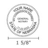 Premium Notary Seal Embosser | Nebraska (Red)