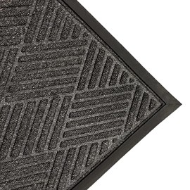 Rhino Mats, Opus, Commercial-Grade, Entrance Mat, Indoor/Outdoor, Charcoal, Floor Mat, 5’ Length x 3’ Width, Front Door Mat, for Home and Business