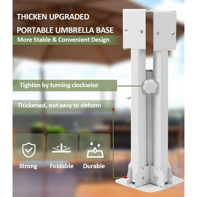 MILIMOLI Foldable Portable Beach Umbrella Stand - Portable Patio Umbrella