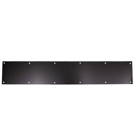Stone Harbor Hardware Kick Plate with Screws, 6" x 34", Matte Black