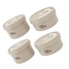 Bento Box Round Lunch Box Coffee Brown Stainless Steel Leakage