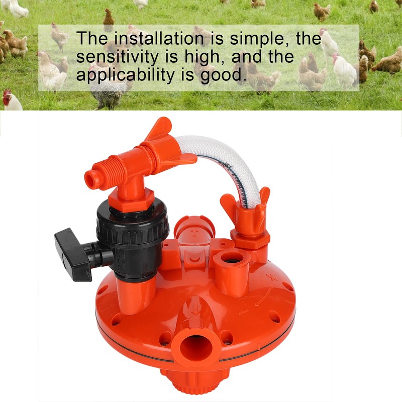 Chicken Water Dispenser Pressure Regulator, 2 Way Recoil Pressure Regulator