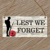 "Lest We Forget" Remembrance Day Plaque - Soldier Silhouette and