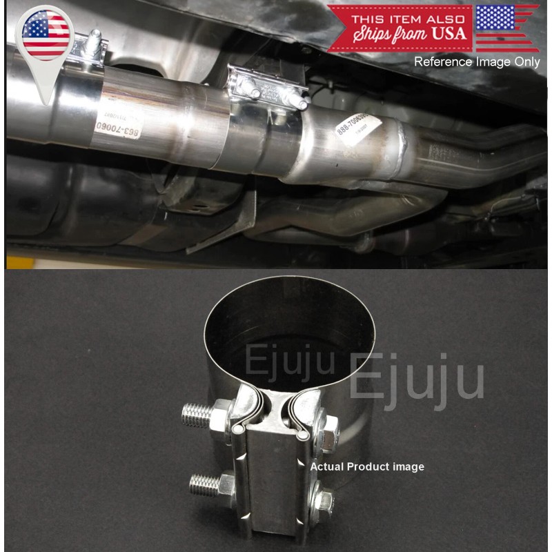 SDeelCase Aluminized Steel Lap Joint Clamp Sleeve Band Connector Fit